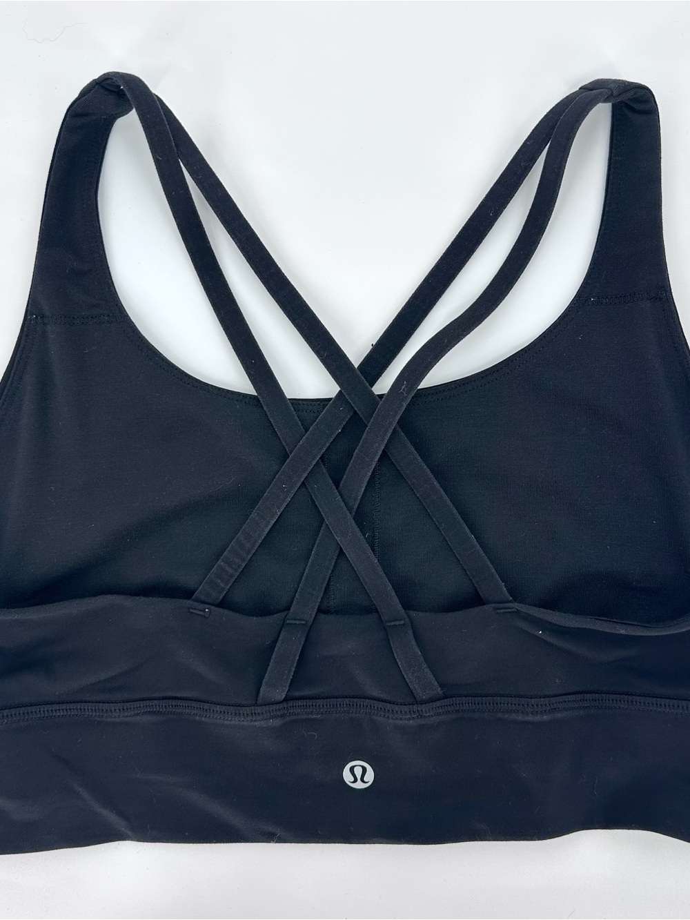 Lululemon Black Strappy Sports Bra Cross Back Yoga Gym Top 8